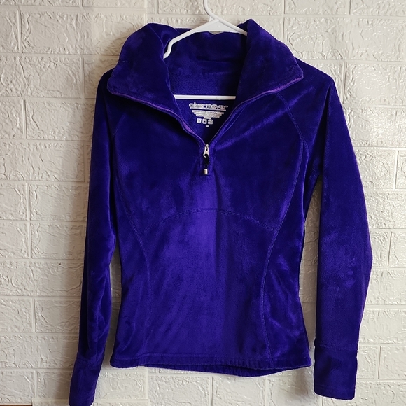 Obermeyer Sweaters - Obermeyer Purple Fleece Quarter-Zip